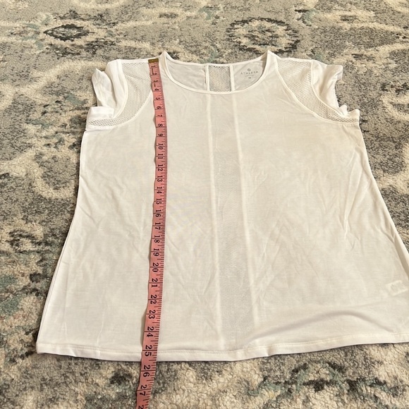 Athleta White Tee With Mesh Details - Picture 9 of 11